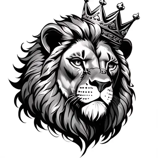 Lion With Crown Scar On Eye