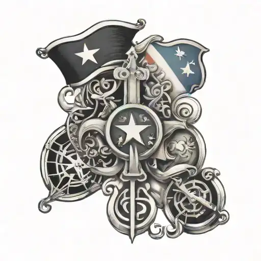 Italian And Puerto Rican Symbols Combined