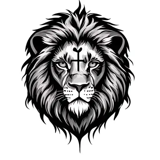 Lion With Cross In Eye