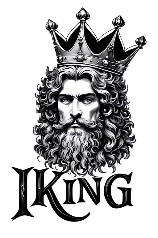 The Word King With A Crown