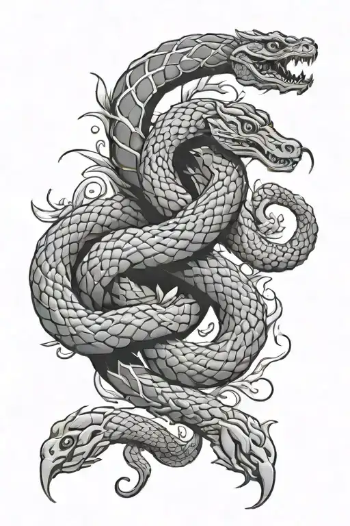 Eunjangdo And Snake Coiled