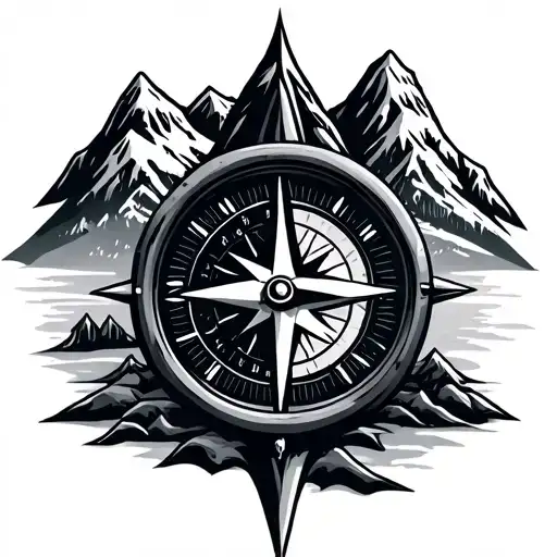 Mountain And Compass