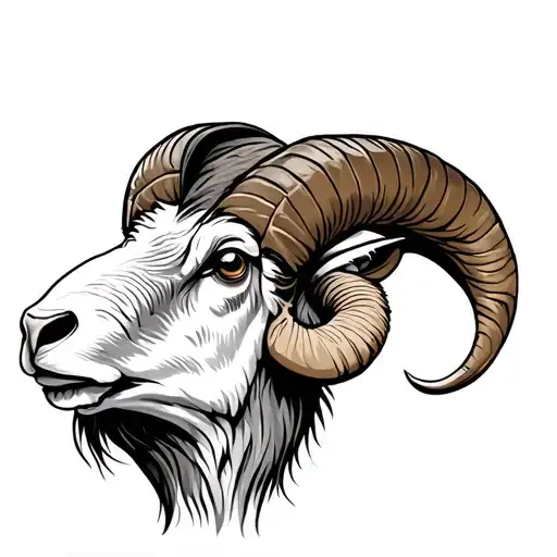 Ram In Wild With Diamond In Eye