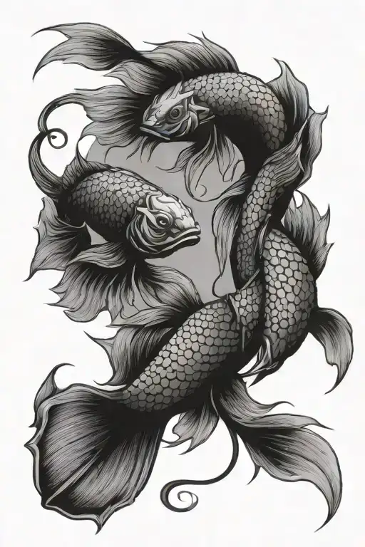 Scorpion And Betta Fish Yin Yang