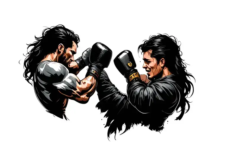 2 Different Personalities Representing Fighting Each Other