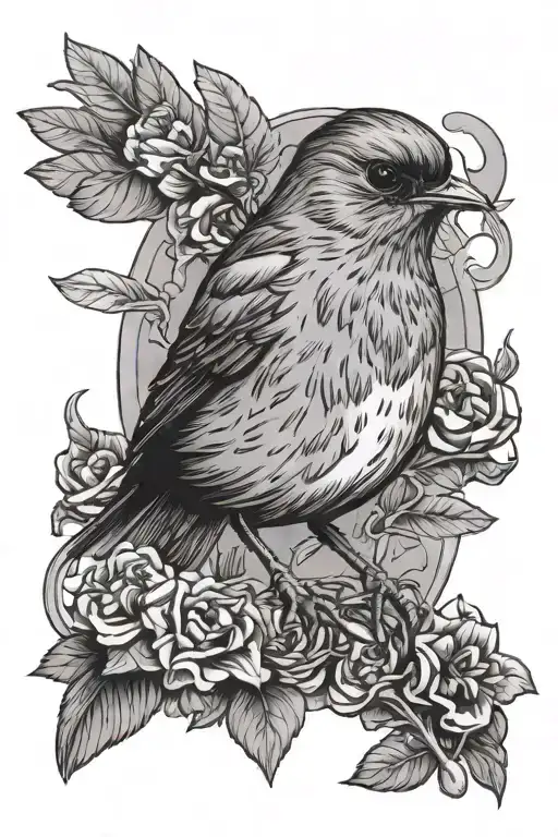 Robin Bird With Praying Hands