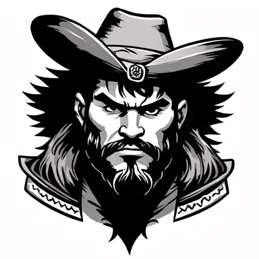 Mexican Fighter Cartoon Character