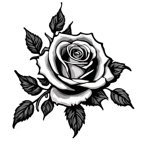 Familyname Schild With Rose Intertwined