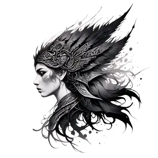 Mother Warrior Symbolic Representation Abstract