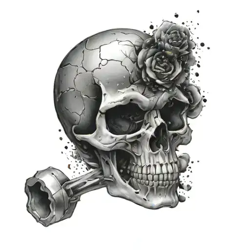 Skull And Galaxy Background