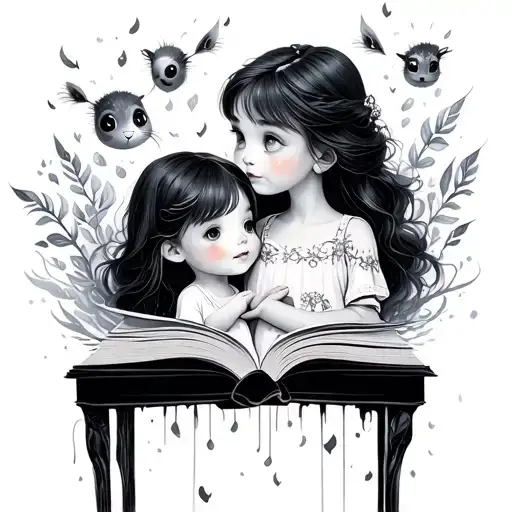 Magical Book Explosion Of Whimsical Creatures With Daughter In Awe