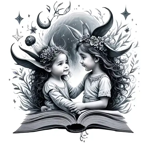 Magical Book Explosion Of Whimsical Creatures With First Born Daughter In Awe