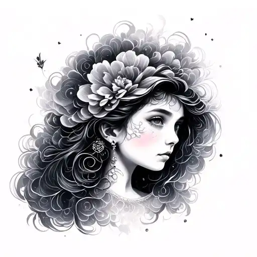 Daughter With Visual Imagination Cloud Busting