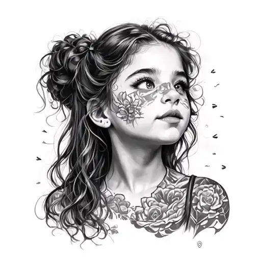 Daughter With Visual Imagination Cloud Busting