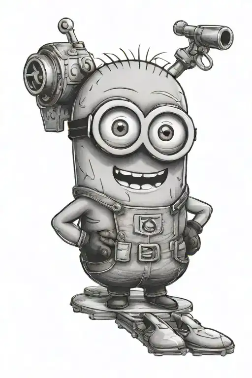 Minion Flipping Bird