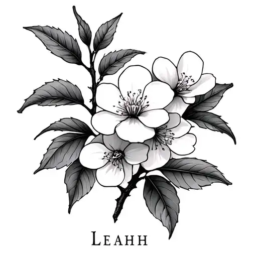 Virgo Cherry Blossom Branch Name Leah