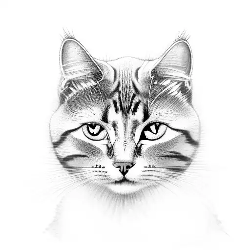 Cat With A Human Jaw Encased In A Uroboros