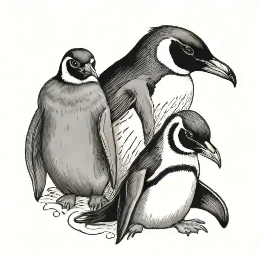 Penguin Mom And Baby