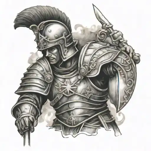 Firefighting Roman Soldier