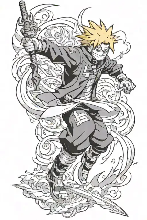 Naruto And Final Fantasy 7