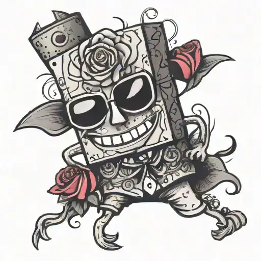 Doodlebob Holding Rose Intertwined