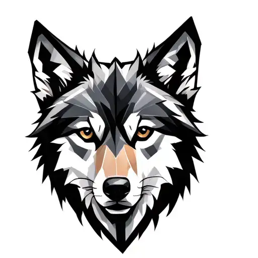 Geometric With Wolf