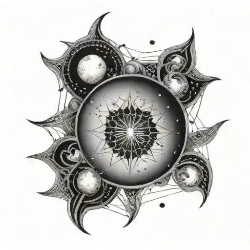 Cresent Moon Venus Constellation Tattoo Sacred Geometry