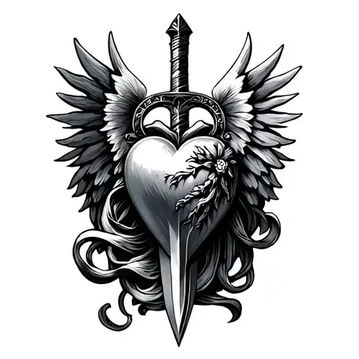 Sacred Heart And Bay And Sword