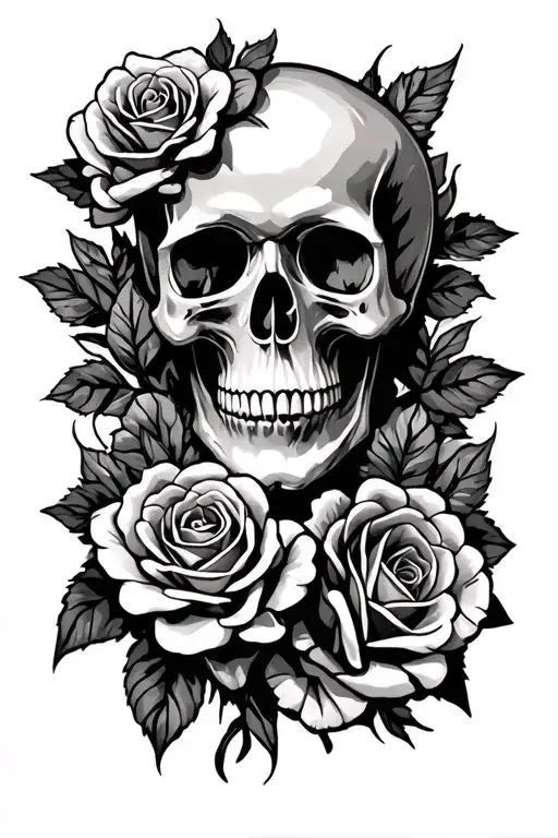 Skull And Roses