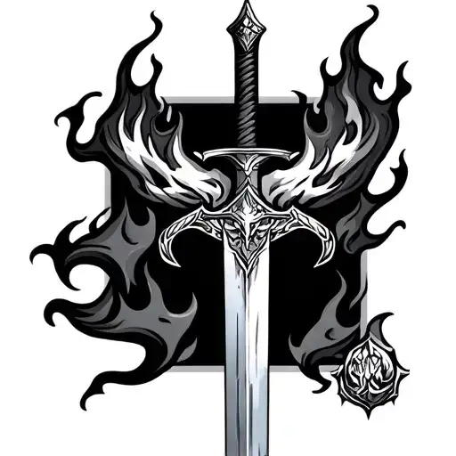 Flaming Sword With Armor Of God