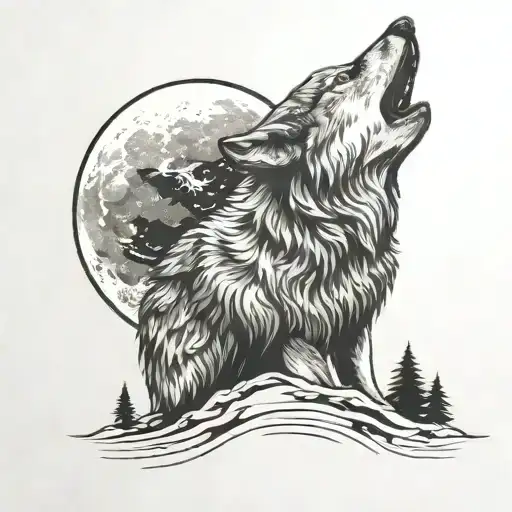 Wolf Howling At The Moon