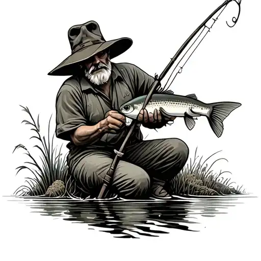 Cross Farmer Fishing
