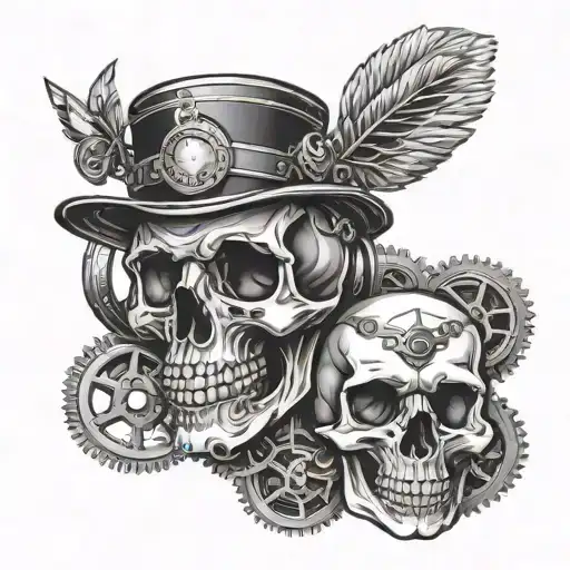 Skull Steampunk Cylinder