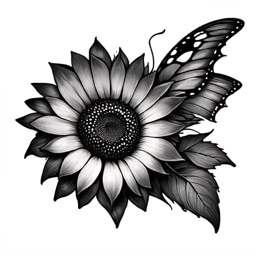 Sunflower Butterfly Emerging