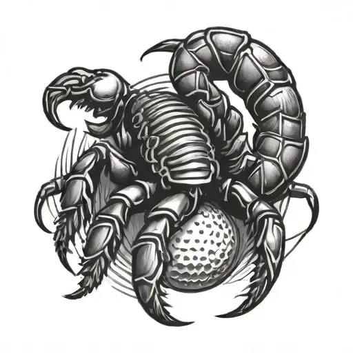 Scorpion Stinging A Golfball