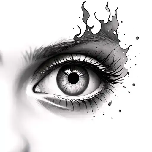 Female Eye With Shedding Skin