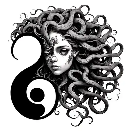 Medusa Tatoo With Semicolon Incorporated