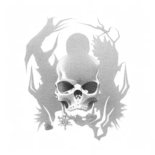 Silhouette Walking Through Dark Danger