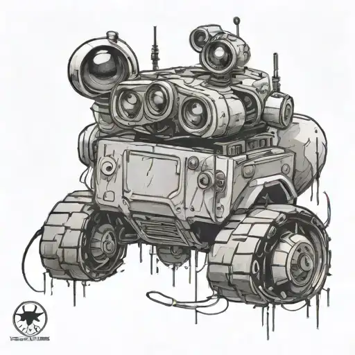 Sketch Style Tattoo With Disney Characters Like Toothless Mushu Wall-e Stitch