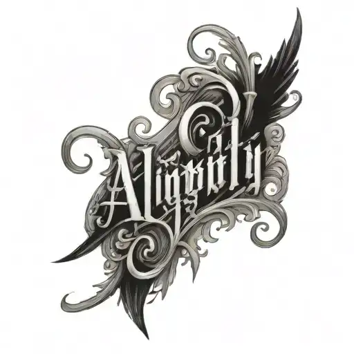 The Word Allegedly In Gothic Script