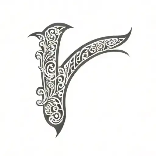 Place The Word 'Allegedly' On A Half Curve In Gothic Script Tattoo Style