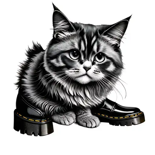 Fluffy Cat Cozy Houseplant Doc Martens