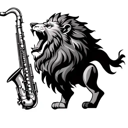 Sax And Lion Roaring
