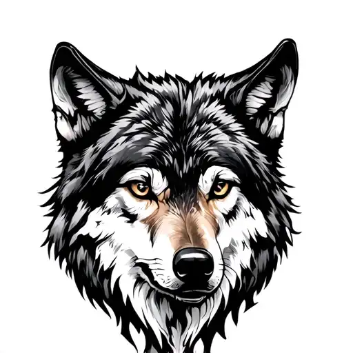 Weathered Wolf Tethered In Rose Thorns