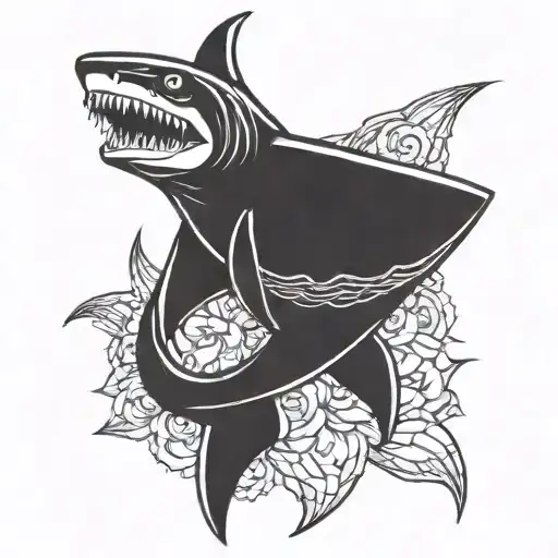 Background For A Skeleton Shark