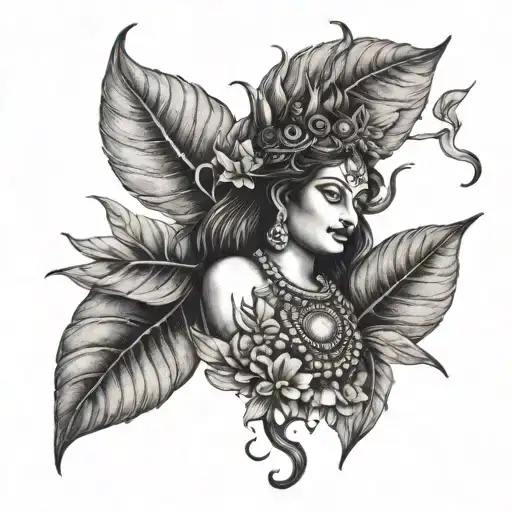 Shiva Rose Leaf Hindu Mythology