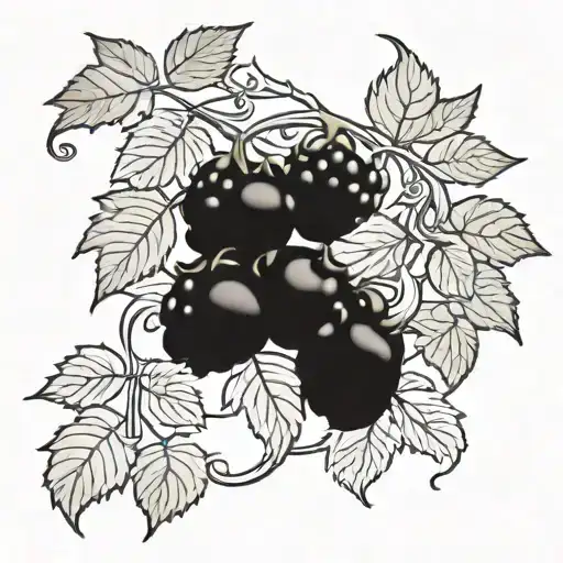 Vine With Blackberries Intertwined