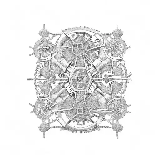 A Family Tree With Intricate Engineering Gears As The Branches