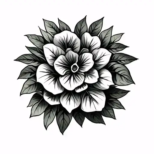 Golden Pothos And African Violet