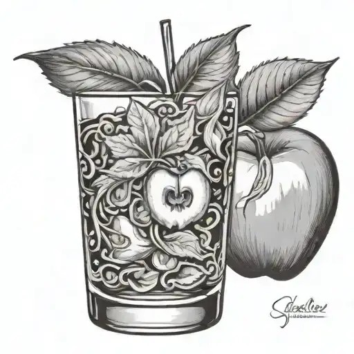 Crown Apple And Ginger Ale In A Glass